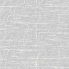 Scratched abstract concrete chaotic lines seamless vector pattern gray texture.