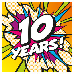 Carte Happy Birthday 10 years 