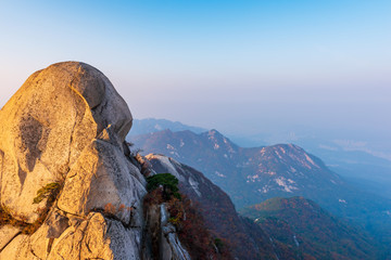Autumn of Bukhansan Mountain in Seoul,South Korea