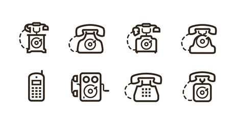 Phone icon set. Telephone call symbol. Vector illustration