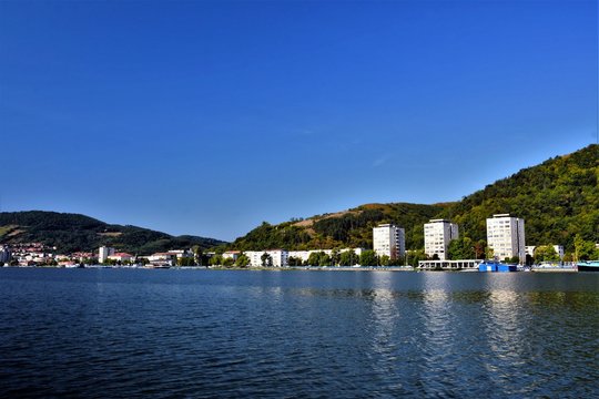 the Danube river in Orsova city
