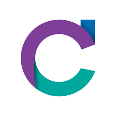 Colorful letter C logo on white background