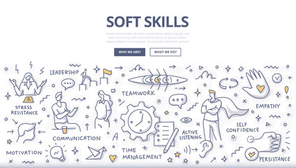 Soft Skills Doodle Concept