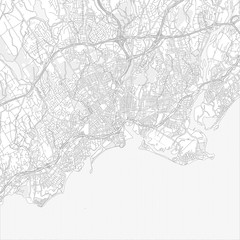 Bridgeport, Connecticut, USA, bright outlined vector map