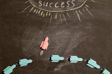 I can. Possible and impossible motivation. Red paper rocket, changing its trajectory.