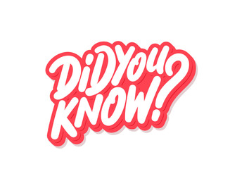 Did you know. Vector banner.