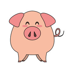 cute animal pig farm cartoon