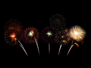 firework in dark sky