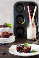 Traditional french dessert - Chocolate fondant