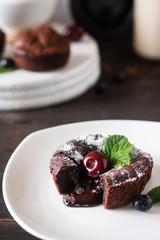 Traditional french dessert - Chocolate fondant