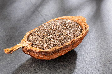 Salvia hispanica - Organic chia seeds.