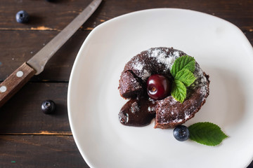 Traditional french dessert - Chocolate fondant