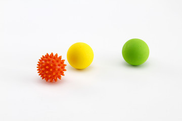 multicolored rubber koosh balls for finger training