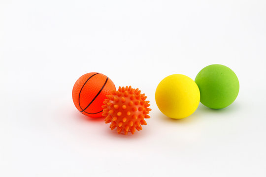 multicolored rubber koosh balls for finger training
