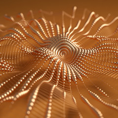 Luxury drapery particle wave background. 3d illustration, 3d rendering.