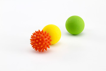 multicolored rubber koosh balls for finger training