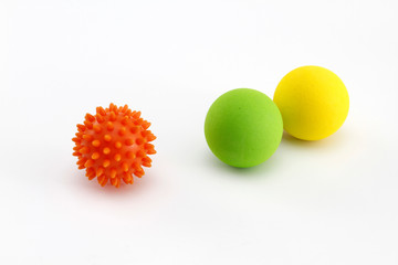 multicolored rubber koosh balls for finger training