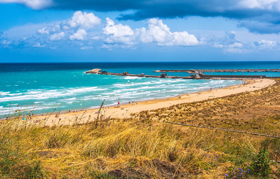 Abruzzo beaches of Punta Penna , Spiaggia dei Libertini and Punta Aderci natural reserve in Vasto - Chieti province - Italy