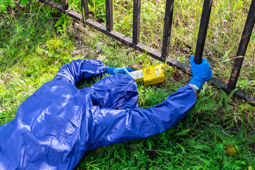 the death of a man from the excess of background radiation, the liquidator of the dosimeter.