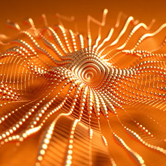 Fototapeta premium Luxury drapery particle wave background. 3d illustration, 3d rendering.
