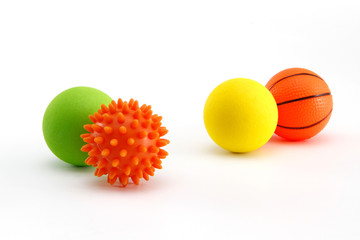 multicolored rubber koosh balls for finger training