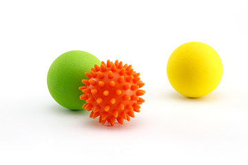 multicolored rubber koosh balls for finger training