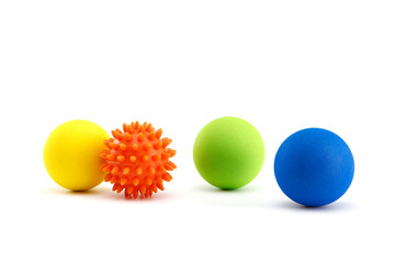 multicolored rubber koosh balls for finger training