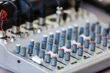 Sound mixer console, professional studio equipment, sound controller