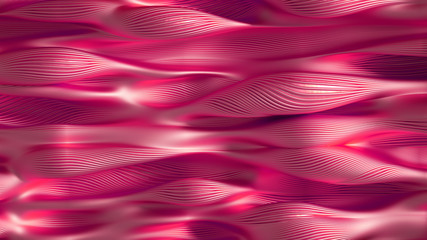 Obraz premium Luxury drapery particle wave background. 3d illustration, 3d rendering.
