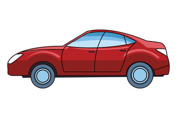 Modern sedan car vehicle sideview