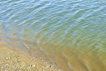 Small waves and ripples on lake 