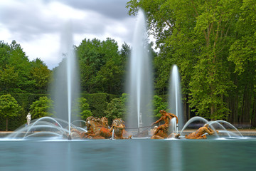 Versailles Bassin de neptune Grandes eaux en eau Louis XIV fontaine big stopper effet filé © Studio Empreinte
