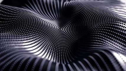 Luxury drapery particle wave background. 3d illustration, 3d rendering.