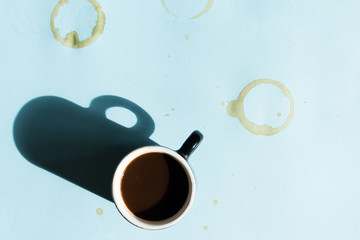 Coffee mug with stains