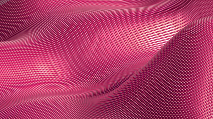 Luxury drapery particle wave background. 3d illustration, 3d rendering.