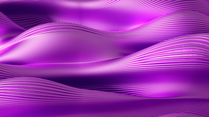 Luxury drapery particle wave background. 3d illustration, 3d rendering.