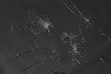 abstract photograph of cracked glass mobile phone has lots of scratches on the glass