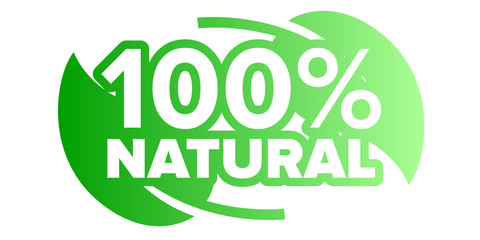 100% natural vector package label design.