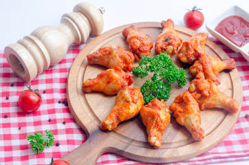 Tasty Spicy Homemade Buffalo Wings.