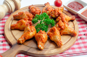 Tasty Spicy Homemade Buffalo Wings.