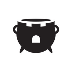cauldron kitchen castle creative logo icon illustration