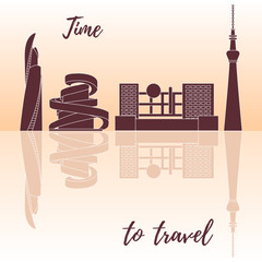 Unusual Japanese architecture. Travel and leisure.