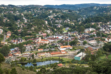 Fototapeta premium Panoramic view of Campos do Jordao, Sao Paulo, Brazil.