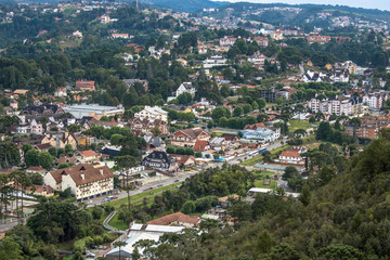 Fototapeta na wymiar Panoramic view of Campos do Jordao, Sao Paulo, Brazil.