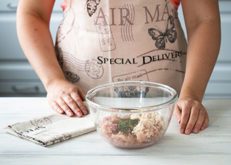 Hands in the frame while cooking
