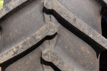 Part of the tyre (MT) with mud tread. Background image.