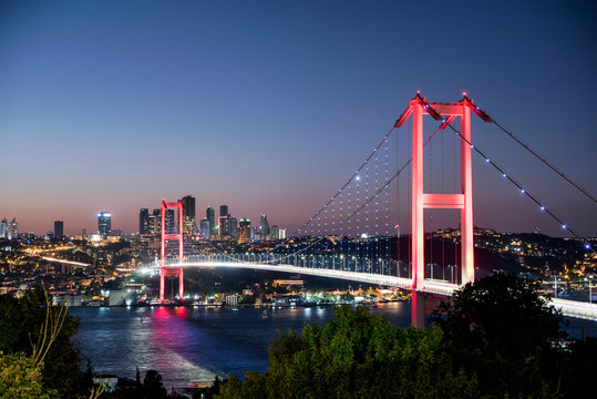 Istanbul Bosphorus Bridge At Night