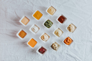 Colorful sauces