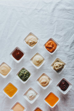 Colorful sauces