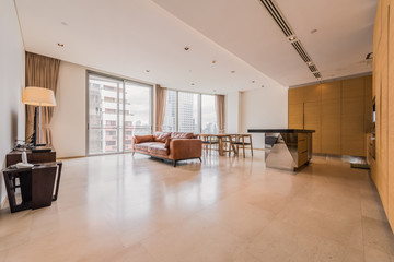 modern living room in bright colors